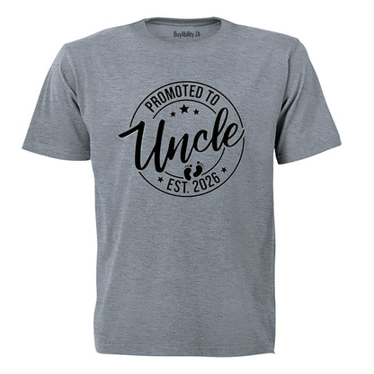 Promoted to Uncle 2026 - Adults - T-Shirt - BuyAbility South Africa