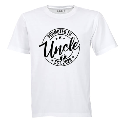 Promoted to Uncle 2026 - Adults - T-Shirt - BuyAbility South Africa