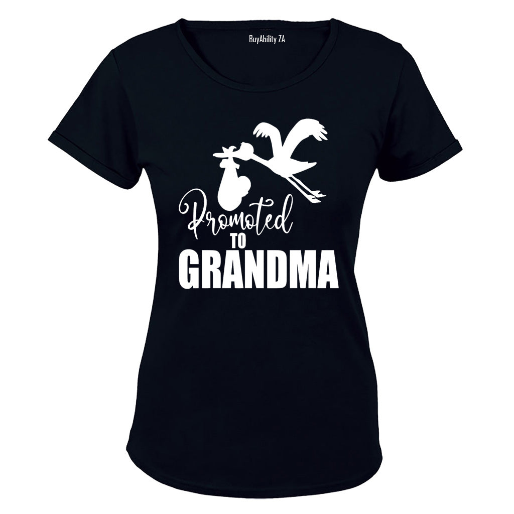Promoted to Grandma - Stork - Ladies - T-Shirt