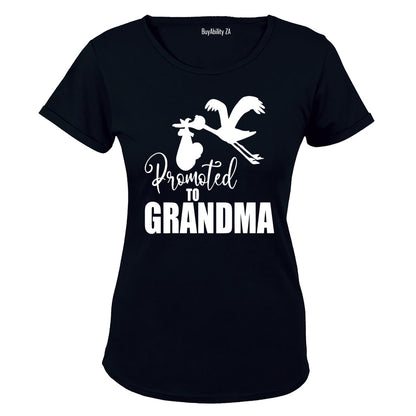 Promoted to Grandma - Stork - Ladies - T-Shirt