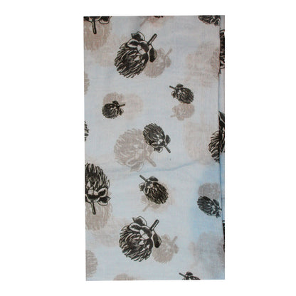 Light Blue - Protea Print Scarf