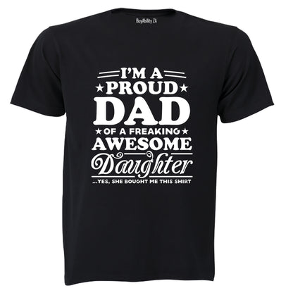 Proud Dad - Awesome Daughter - Adults - T-Shirt - BuyAbility South Africa
