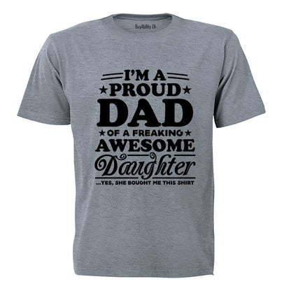 Proud Dad - Awesome Daughter - Adults - T-Shirt - BuyAbility South Africa
