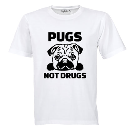Pugs Not Drugs - Adults - T-Shirt