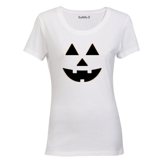 Pumpkin Face - Halloween - Ladies - T-Shirt