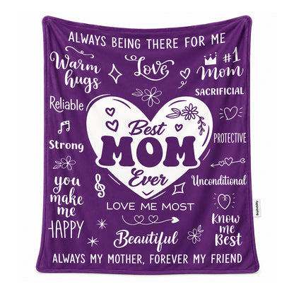Purple Best Mom Ever Blanket
