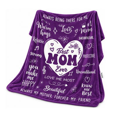 Purple Best Mom Ever Blanket
