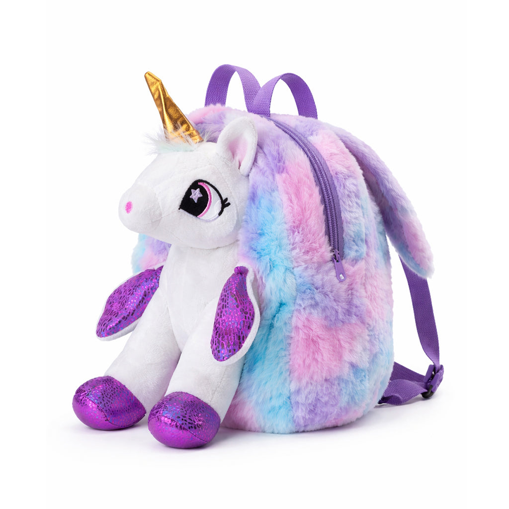 Magical Unicorn Plush Backpack - Purple