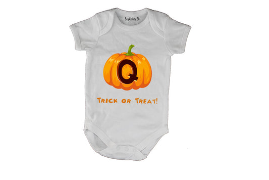 Q - Halloween Pumpkin - Baby Grow