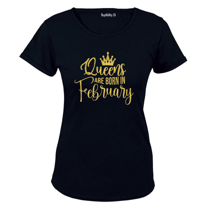 Queens are Born in February - Ladies - T-Shirt - BuyAbility South Africa