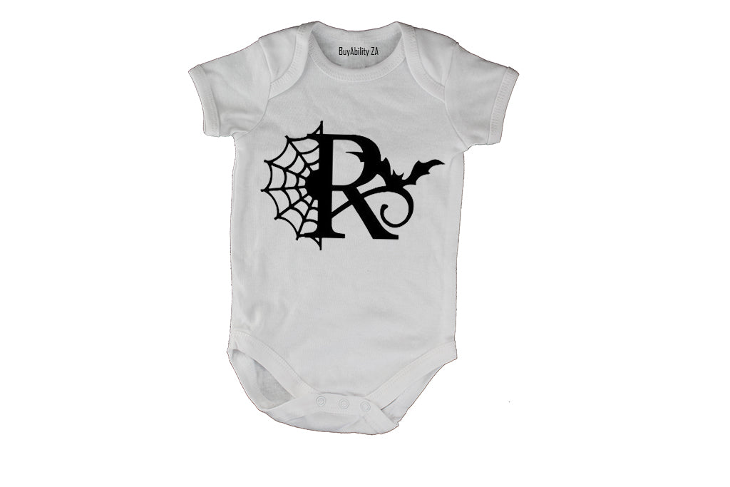 R - Halloween Spiderweb - Baby Grow