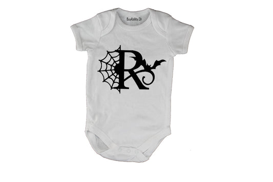 R - Halloween Spiderweb - Baby Grow
