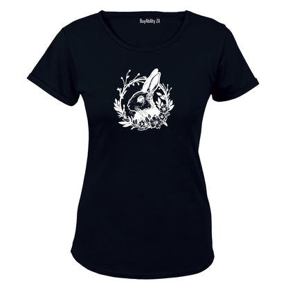 Rabbit Wreath - Ladies - T-Shirt