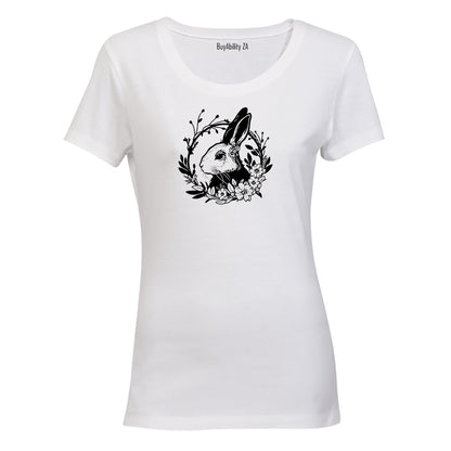 Rabbit Wreath - Ladies - T-Shirt