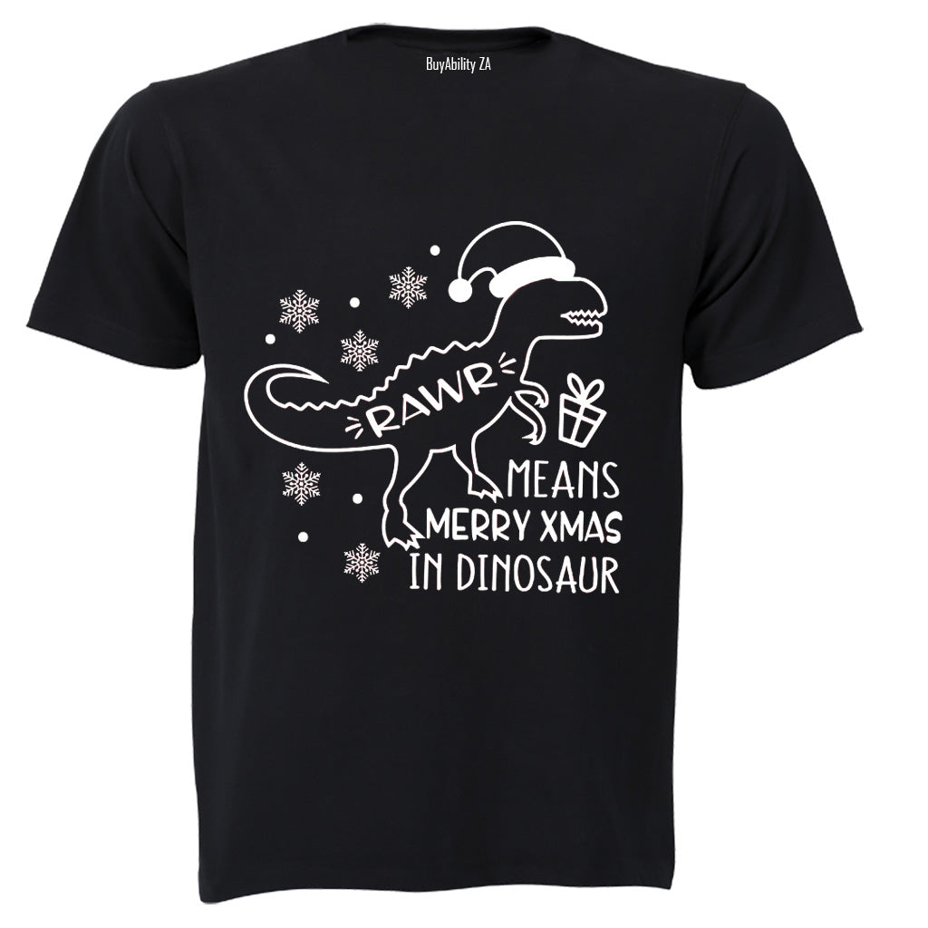 Rawr, Dino - Christmas - Adults - T-Shirt - BuyAbility