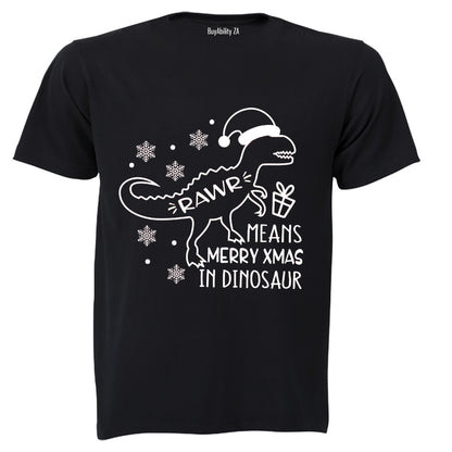Rawr, Dino - Christmas - Adults - T-Shirt - BuyAbility