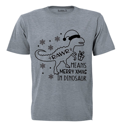 Rawr, Dino - Christmas - Kids T-Shirt