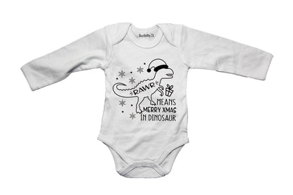 Rawr, Dino - Christmas - Baby Grow