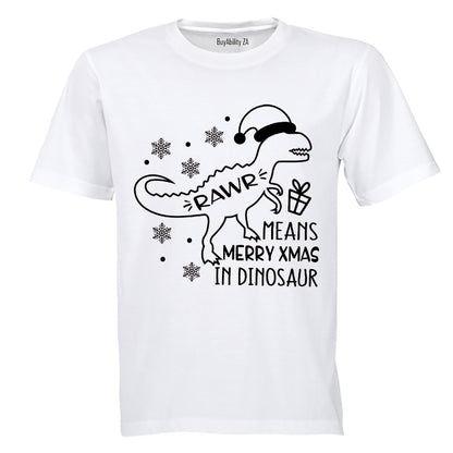 Rawr, Dino - Christmas - Adults - T-Shirt - BuyAbility