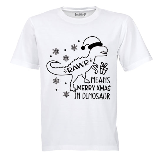 Rawr, Dino - Christmas - Adults - T-Shirt