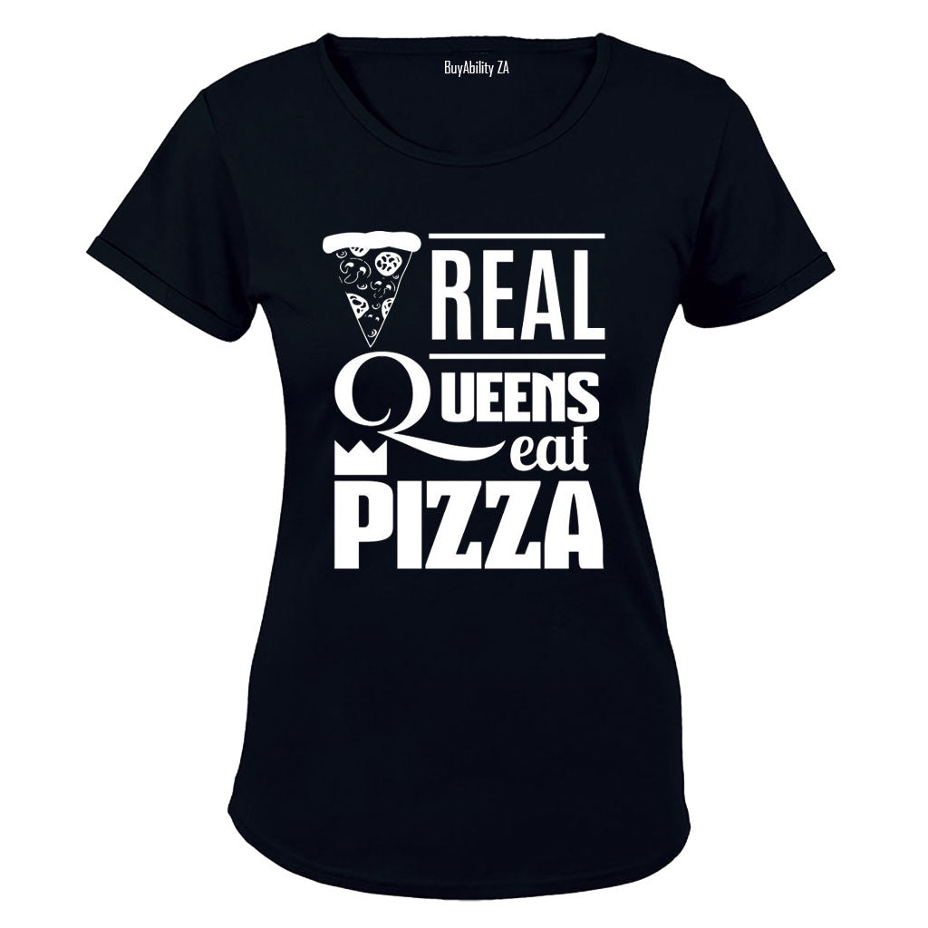 Real Queens Eat Pizza - Ladies - T-Shirt