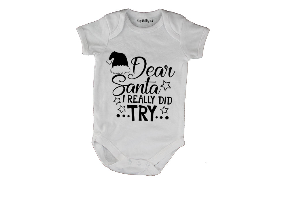 Really Did Try - Christmas - Baby Grow
