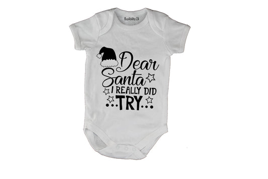 Really Did Try - Christmas - Baby Grow
