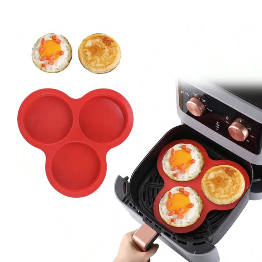 Silicone Egg Tray for Air Fryer - 22cm (Red) - BuyAbility