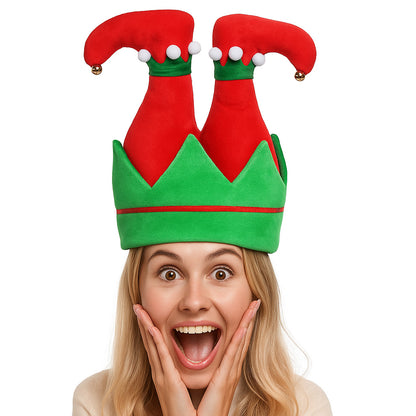 Red & Green Christmas Elf Pants Hat