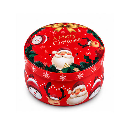 "A Merry Christmas" Festive Friends - Candle in Decorative Tin - Red
