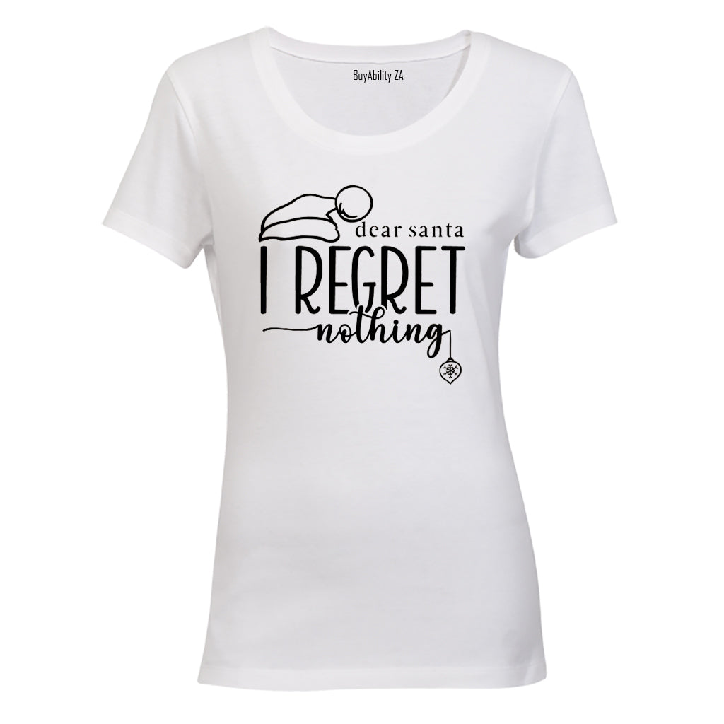 Regret Nothing - Christmas Hat - Ladies - T-Shirt
