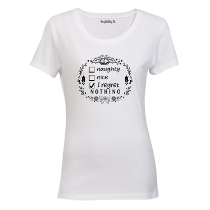 Regret Nothing - Christmas Wreath - Ladies - T-Shirt