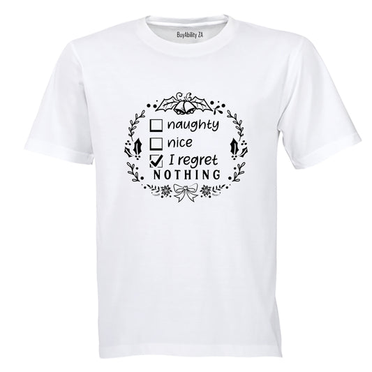 Regret Nothing - Christmas Wreath - Adults - T-Shirt