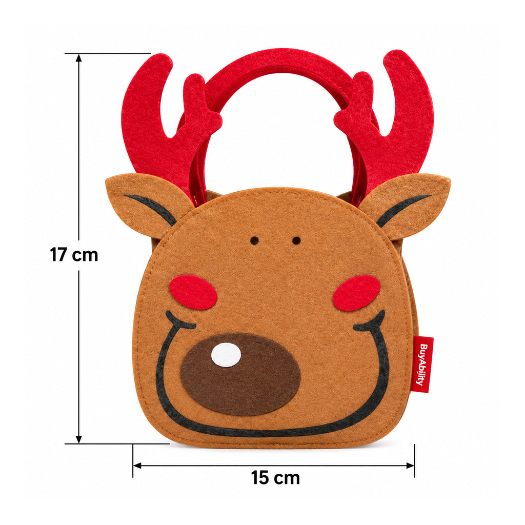 Christmas Reindeer Felt Gift Bag