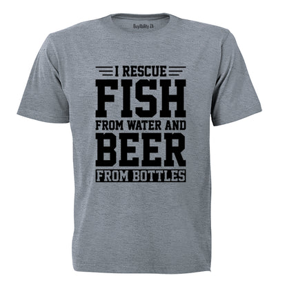 Rescue Fish and Beer - Adults - T-Shirt - BuyAbility South Africa