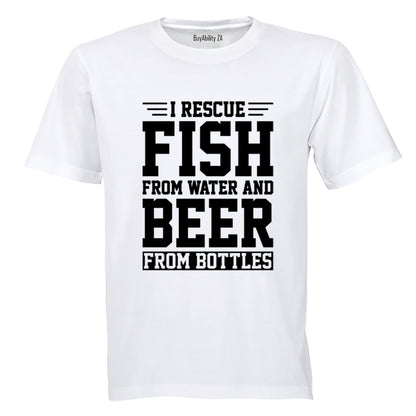 Rescue Fish and Beer - Adults - T-Shirt - BuyAbility South Africa