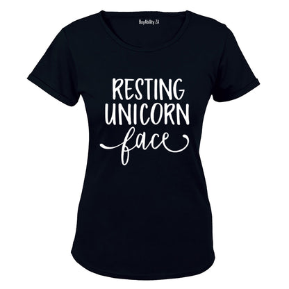 Resting Unicorn Face - Ladies - T-Shirt