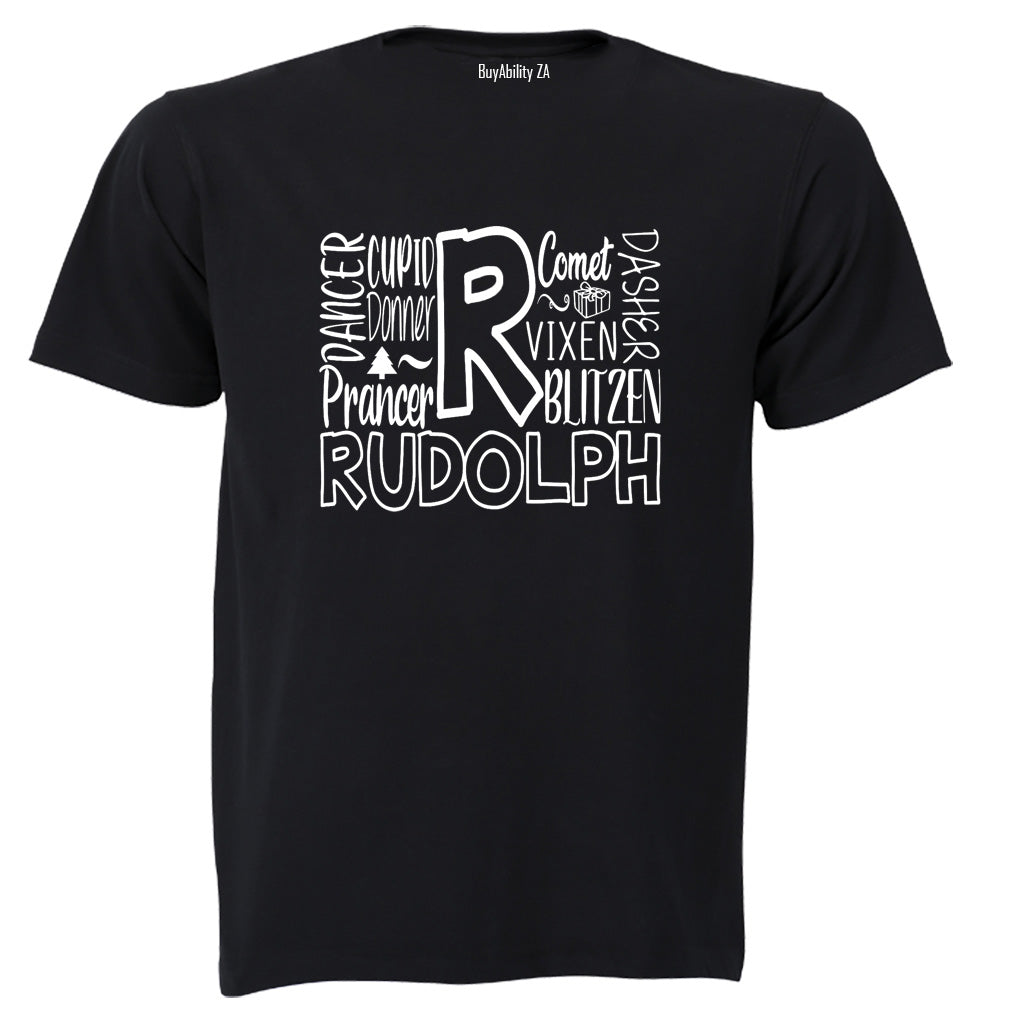 R for Reindeer - Christmas - Adults - T-Shirt
