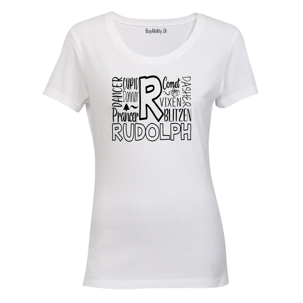R for Reindeer - Christmas - Ladies - T-Shirt