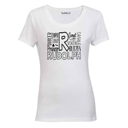 R for Reindeer - Christmas - Ladies - T-Shirt