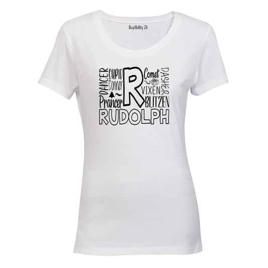 R for Reindeer - Christmas - Ladies - T-Shirt