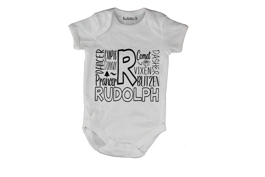 R for Reindeer - Christmas - Baby Grow