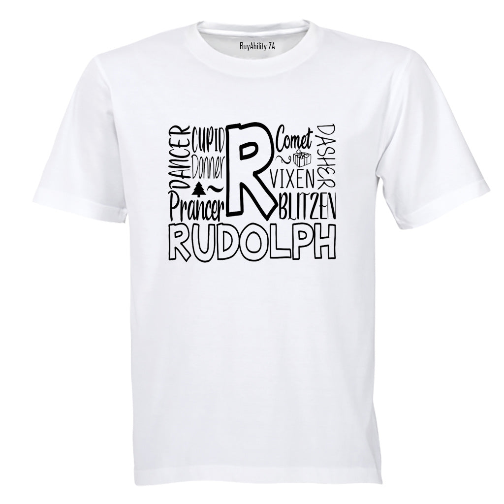 R for Reindeer - Christmas - Adults - T-Shirt