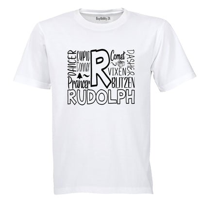 R for Reindeer - Christmas - Adults - T-Shirt