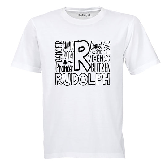 R for Reindeer - Christmas - Adults - T-Shirt