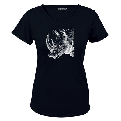 Rhino Sketch - Ladies - T-Shirt