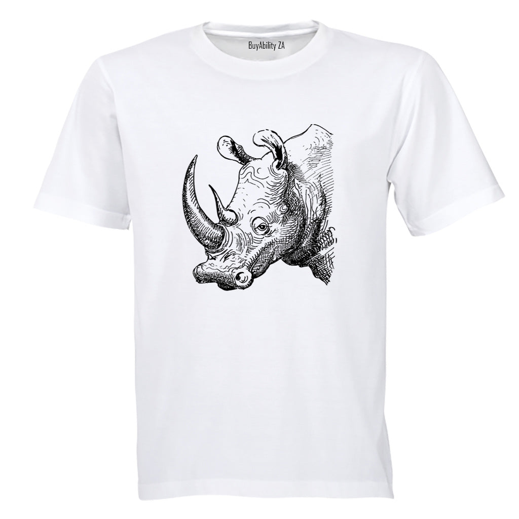 Rhino Sketch - Adults - T-Shirt