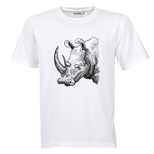 Rhino Sketch - Adults - T-Shirt
