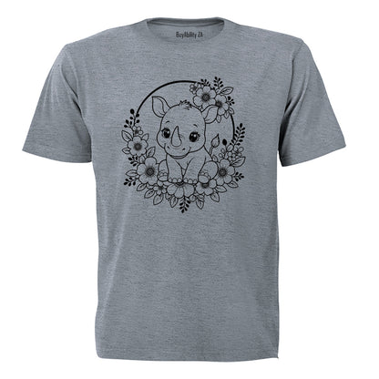 Rhino Wreath - Kids T-Shirt - BuyAbility South Africa