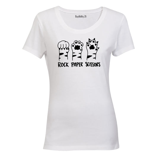 Rock Paper Cats Paws - Ladies - T-Shirt - BuyAbility South Africa